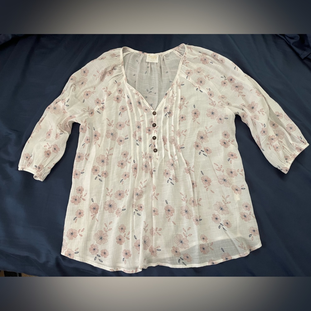 SirenLily gauzy sheer top